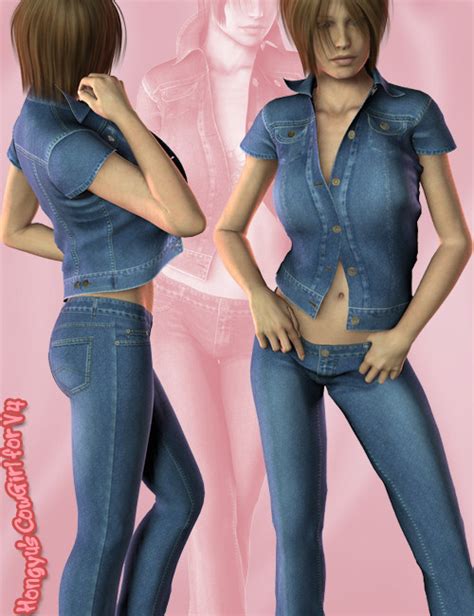 Cowgirl Outfit For V4 Daz 3d