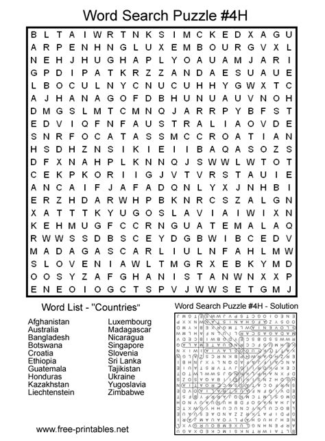 Difficult Word Searches Free Printable Printable Templates
