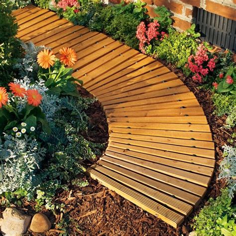 Perfect solution to a small area that i have made into a very peaceful zen garden! Plow & Hearth Portable Roll-Out Wooden Curved Pathway ...