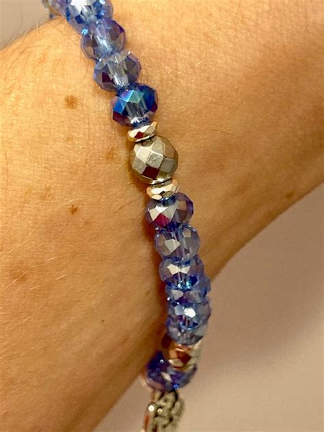 Gemstone Bracelet - Crystal / Hematite Healing Bracelets for Women, Angel Charm