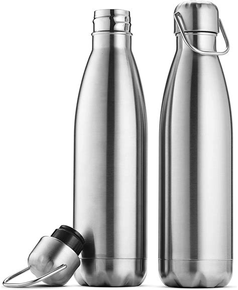 Premium Stainless Steel Water Bottle Set Of 2 17 Ounce Sleek
