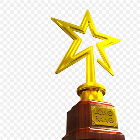 Golden Stars Award Microsoft Powerpoint Template Trophy Png