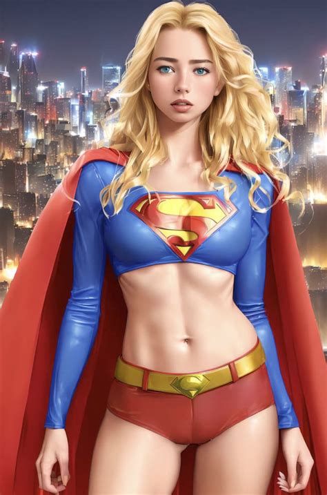 A Woman In A Superman Costume Standing With Her Hands On Her Hips