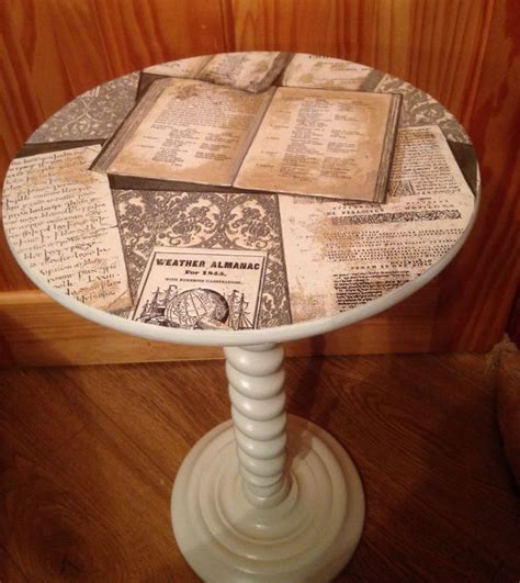 Image Result For Decoupage A Table Top With Book Pages Repurpose