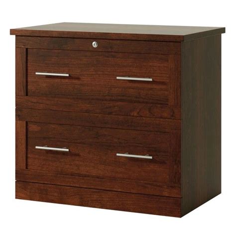 Realspace 2 Drawer 30w Lateral File Cabinet Mulled Cherry