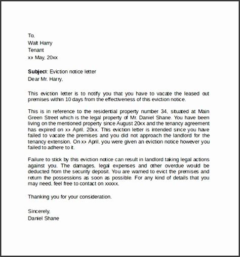 How do you write a letter of eviction? 4+ Eviction Notice Sample - SampleTemplatess ...