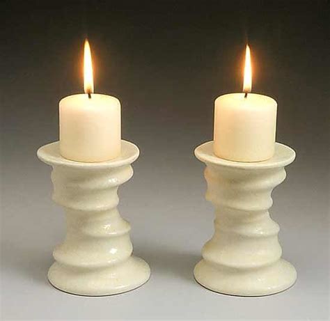 Spiral Candlesticks By Kaete Brittin Shaw Ceramic Candleholder