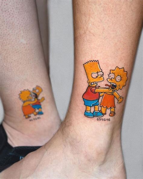 Bart And Lisa By Sebastian Tattoo Em 2023 Tatuagem Dos Simpsons