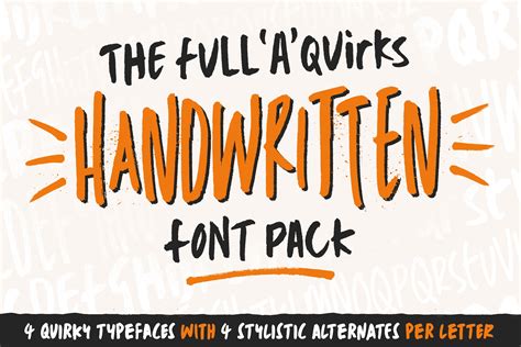 The Fullaquirks Handwritten Font Pack Tom Chalky