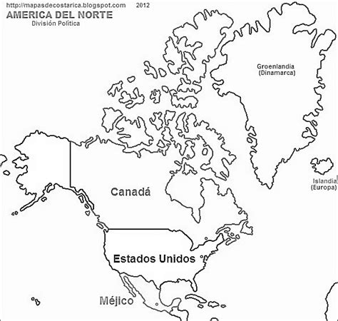 Mapas De América Del Norte Para Colorear Y Descargar Colorear Imágenes