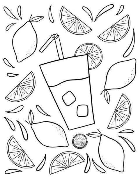 Lemonade Coloring Page Fruit Coloring Pages Summer Coloring Pages