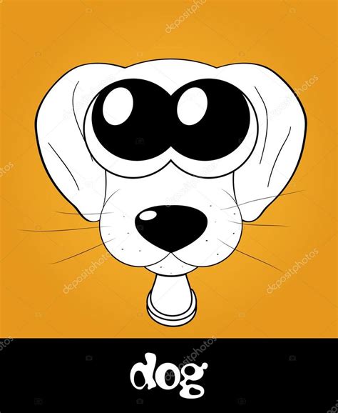 Cartoon Cute Puppy Dog With Big Eyes — Stock Photo © Marinaua 22992466