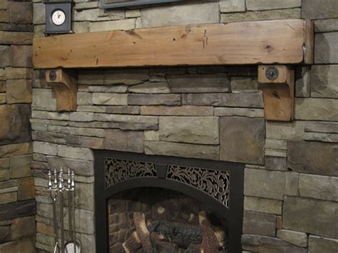 knotty alder fireplace mantel