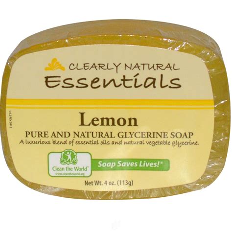 2 Pack Clearly Natural Glycerine Bar Soap Lemon 4 Ounce