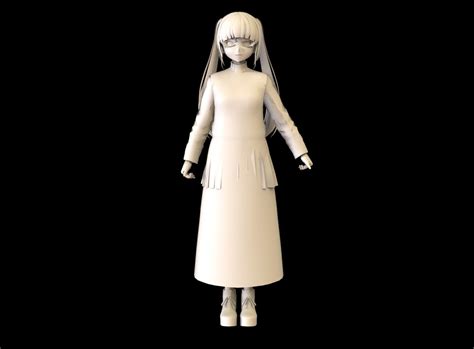3d Model Anime Girl Low Poly Character 3 Vr Ar Low Poly Rigged Cgtrader