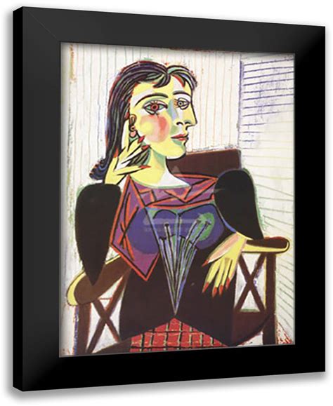 Dora Maar Seated 24x32 Black Wood Framed Art Poster Print By Pablo Picasso