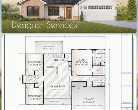 Cottage House Plan Variation 1 Cottonbluecottage In 2021 Cottage