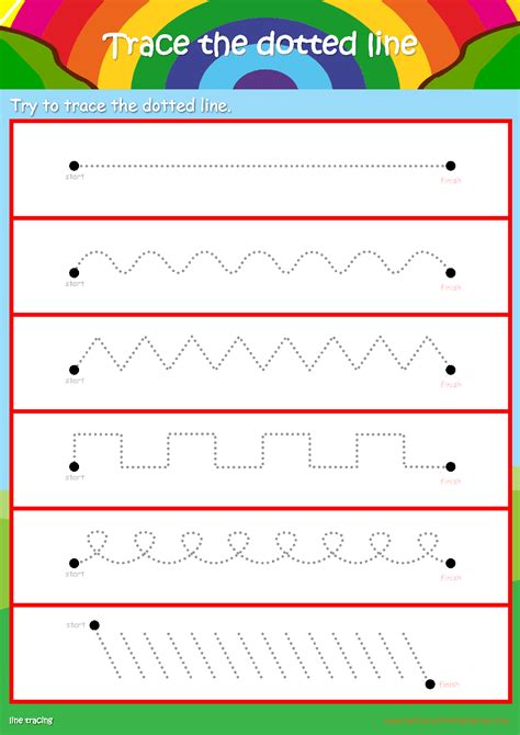 Free And Easy To Print Tracing Lines Worksheets Shape Tracing Images