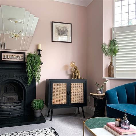 Farrow Ball Calamine Pink Wall Paint Fireplace Interiors By Color
