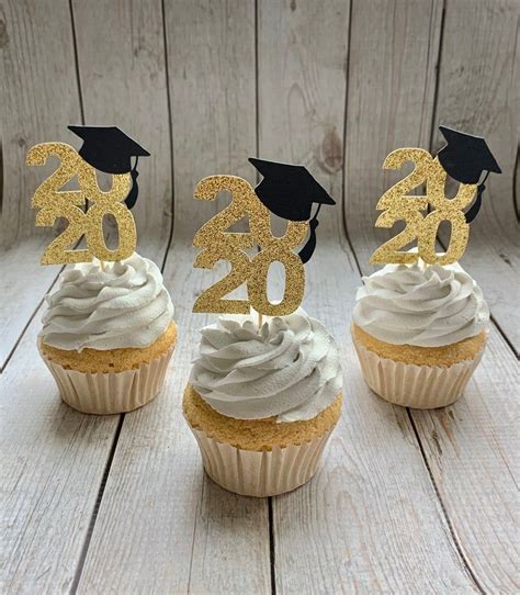 2024 Graduation Cupcake Toppers Grad Cap Graduation Party Decor