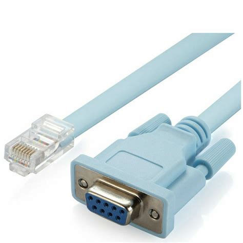 Db 9pin Rs232 Serial To Rj45 Cat5 Ethernet Adapter Lan Console Cable