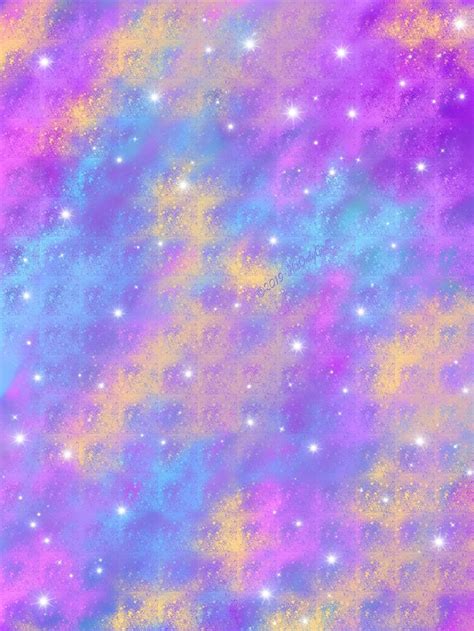 Sparkle Galaxy Purple Pink Blue Yellow Sky Mist