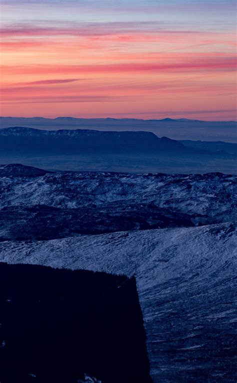 Download Wallpaper 950x1534 Horizon Sunset Mountains Skyline Iphone