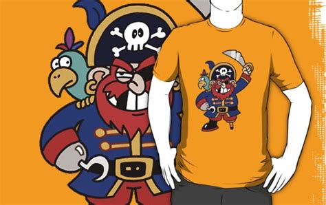 Cartoon Pirate With Peg Leg And Parrot T Shirts And Hoodies By Gravityx9