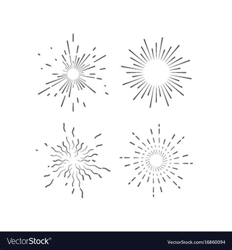 Starburst Or Sunburst Collection Royalty Free Vector Image