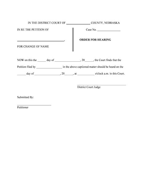 Nebraska Adult Name Change Adult Name Change Form Fill Out And Sign Printable PDF Template