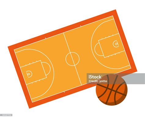 Basketballplatz Isoliert Vektorillustration Stock Vektor Art Und Mehr