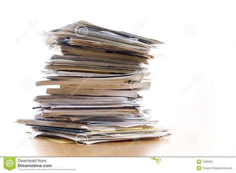 Stack Of Papers Royalty Free Stock Photo - Image: 7580355