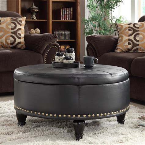 Unique And Creative Tufted Leather Ottoman Coffee Table