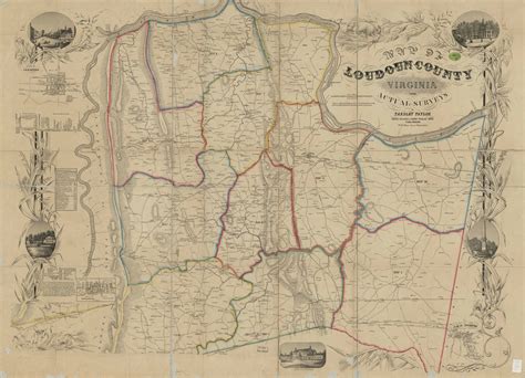 Yardley Taylor Map Of Loudoun County Dated 1853 History Of Loudoun