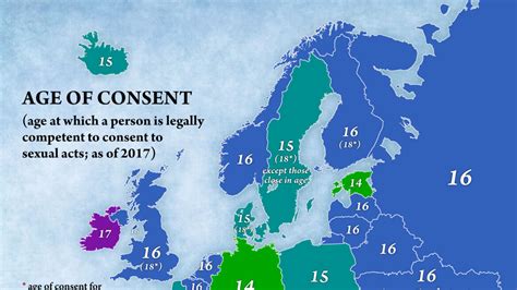 An Eye Opening Look At Sexual Consent Ages Around Europe Map