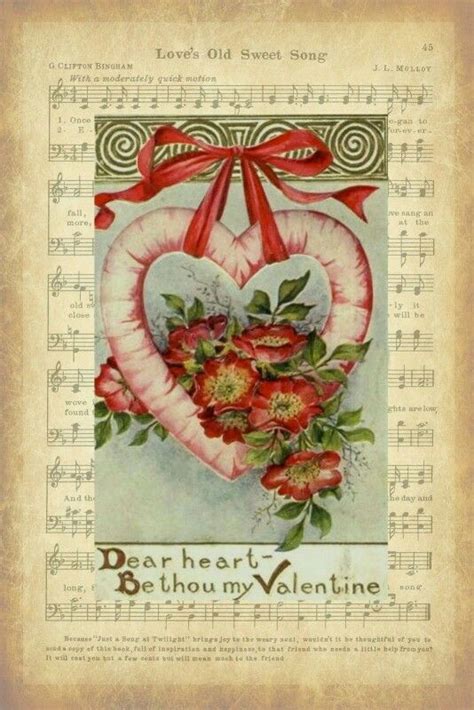 Free Printable Beautiful Vintage Valentines Vintage Valentines