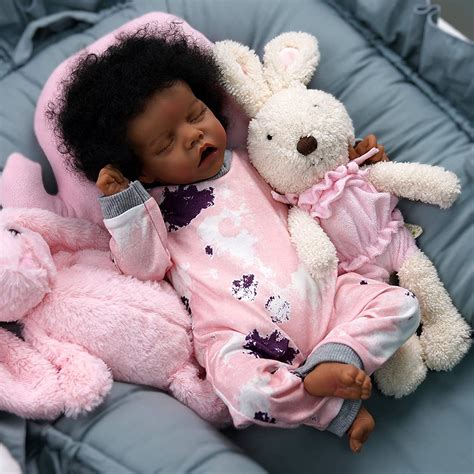 Inch Reborn Baby Dolls Realistic Newborn Baby Dolls African American Real Lifelike Doll For