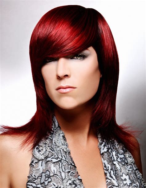 Lang Haar Rood Gekleurd Met Chi Ionic Permanent Shine Hair Color