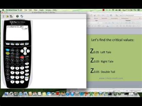 We cannot opine on truth b. How to find the Z critical values in the calculator ti-84 ...