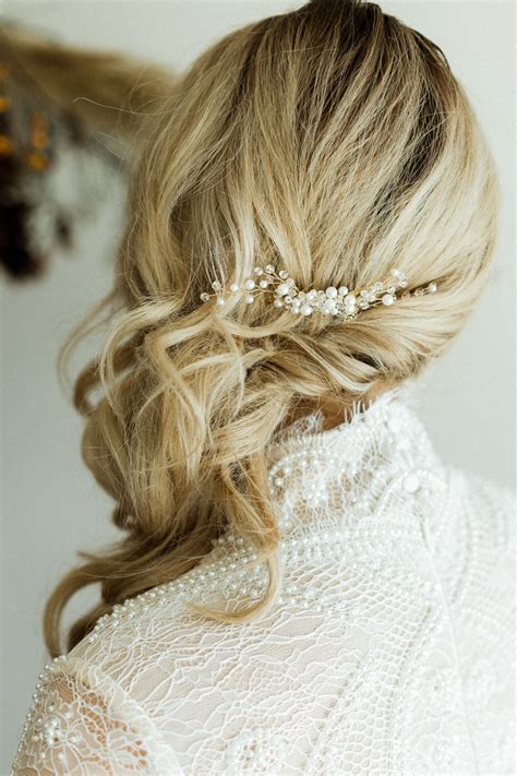 Wedding Hair Inspiration Bridal Hair Side Swept Side Ponytail