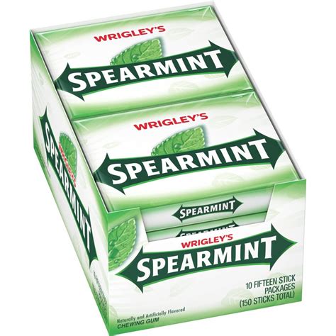 Buy Wrigleys Spearmint Chewing Gum 15 Count Pack Of 10 Online At