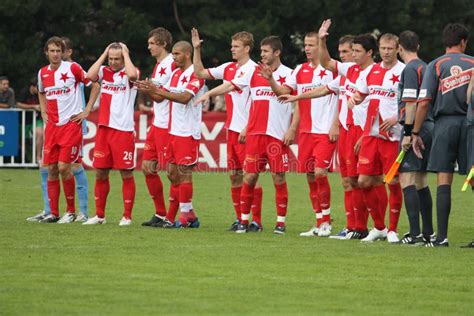 Slavia Prague Team Editorial Stock Image Image Of Soccer 12556149