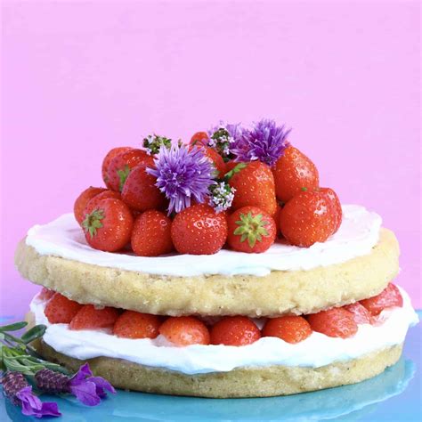 Gluten Free Vegan Strawberry Sponge Layer Cake Rhians