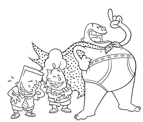 A five square comic strip from captain under pants. captain underpants coloring pages 1 | Educative Printable