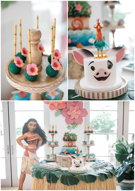 Make your party feel like a luau on a white sandy beach with these ideas. Ellie's Moana Birthday Cake + Smash Cake | Miami Custom ...
