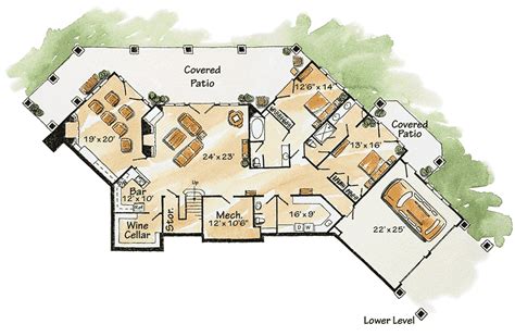 Plan 11598kn 6 Bed Mountain Retreat With Porte Cochere Mountain