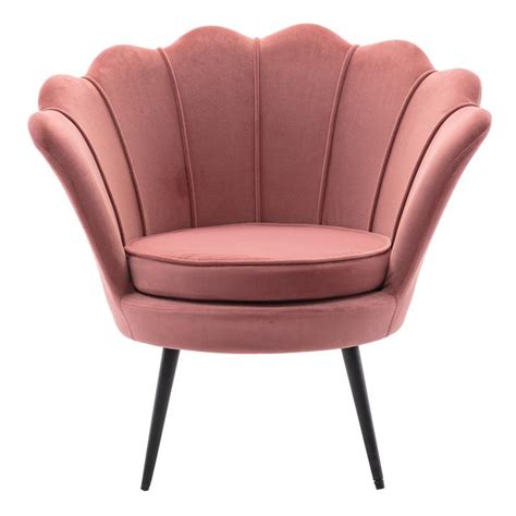 Martha Velvet Accent Chair In Pink By Emporium Oggetti By Emporium Oggetti Style Sourcebook