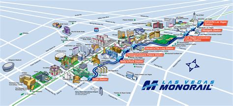 Route Map Official Las Vegas Monorail Map