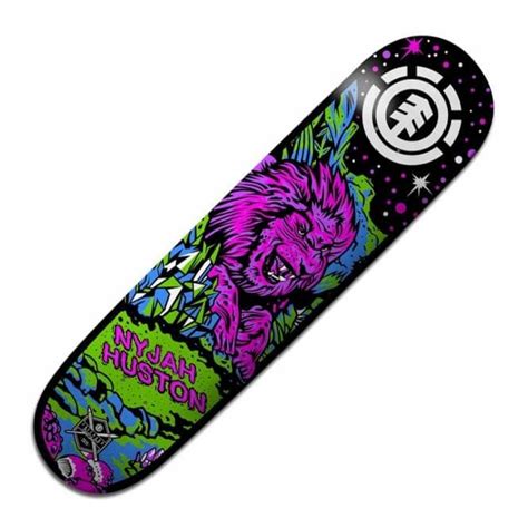 The element thriftwood range is a slightly thicker board than the featherlight. Element Skateboards Nyjah Huston Neon Night Twig ...