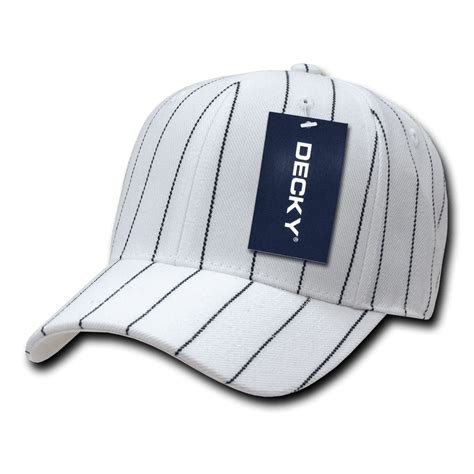 Decky Decky Fitted Curved Bill Pinstriped Baseball Hats Caps Men
